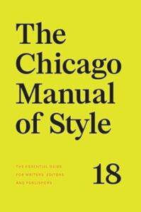 Chicago Manual of Style 18th edition
